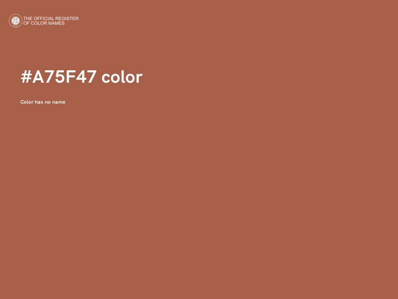 #A75F47 color image