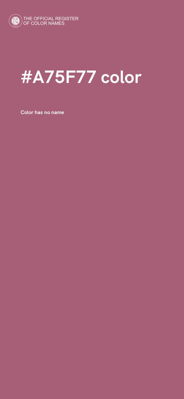 #A75F77 color image