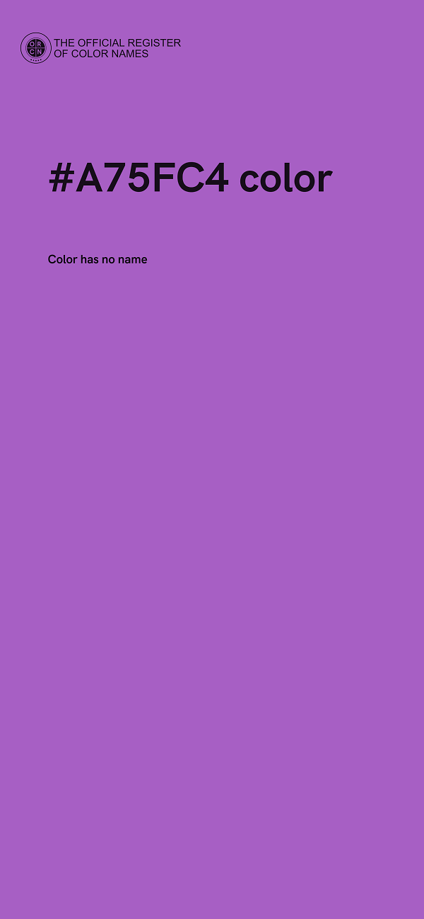 #A75FC4 color image