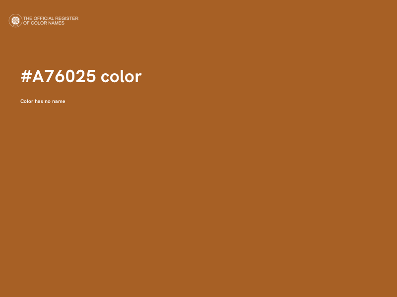 #A76025 color image