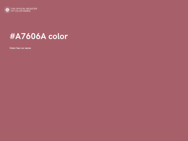 #A7606A color image