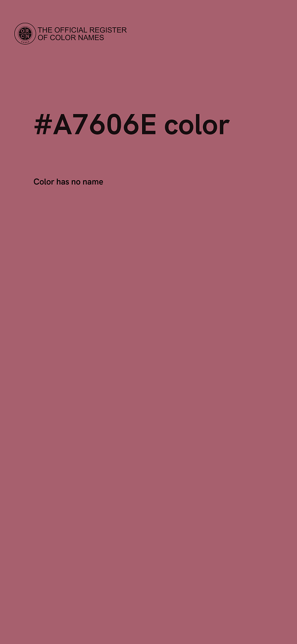 #A7606E color image