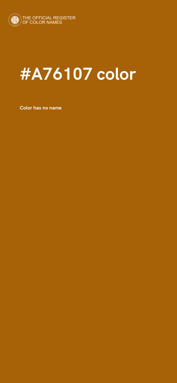 #A76107 color image