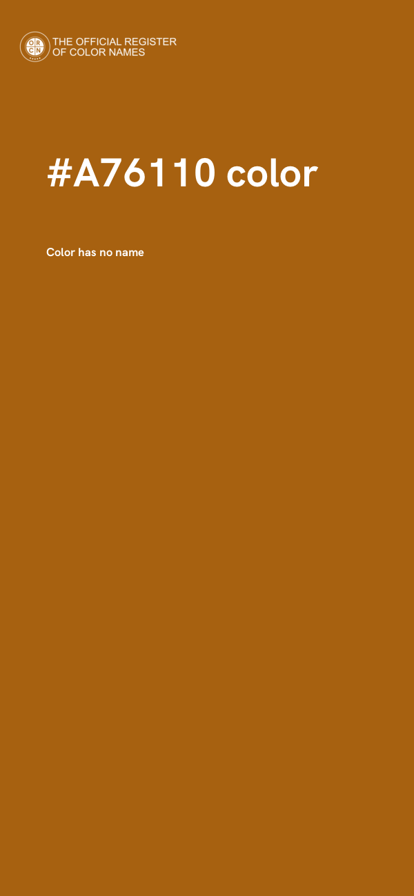 #A76110 color image