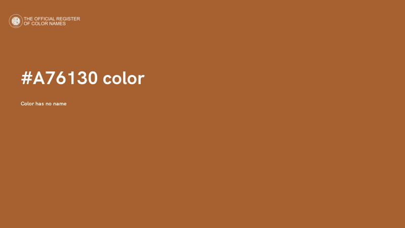 #A76130 color image