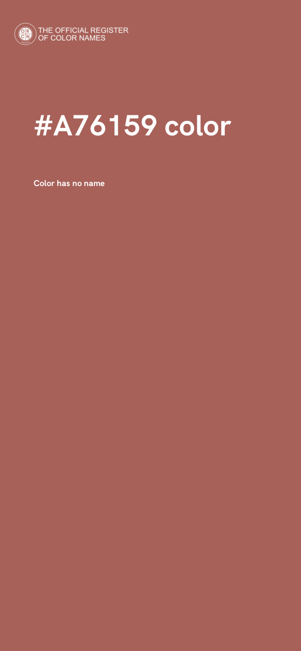 #A76159 color image