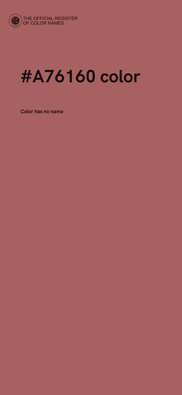 #A76160 color image