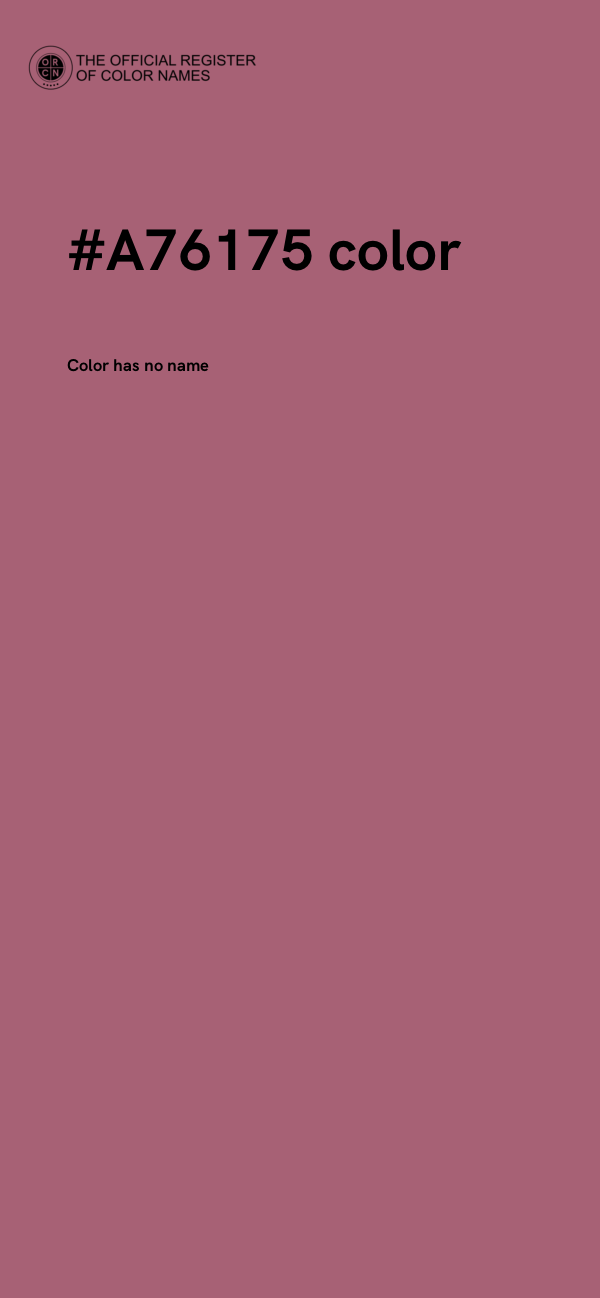 #A76175 color image