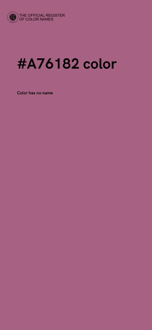 #A76182 color image