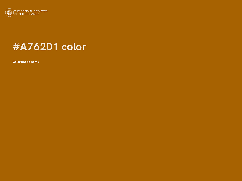 #A76201 color image