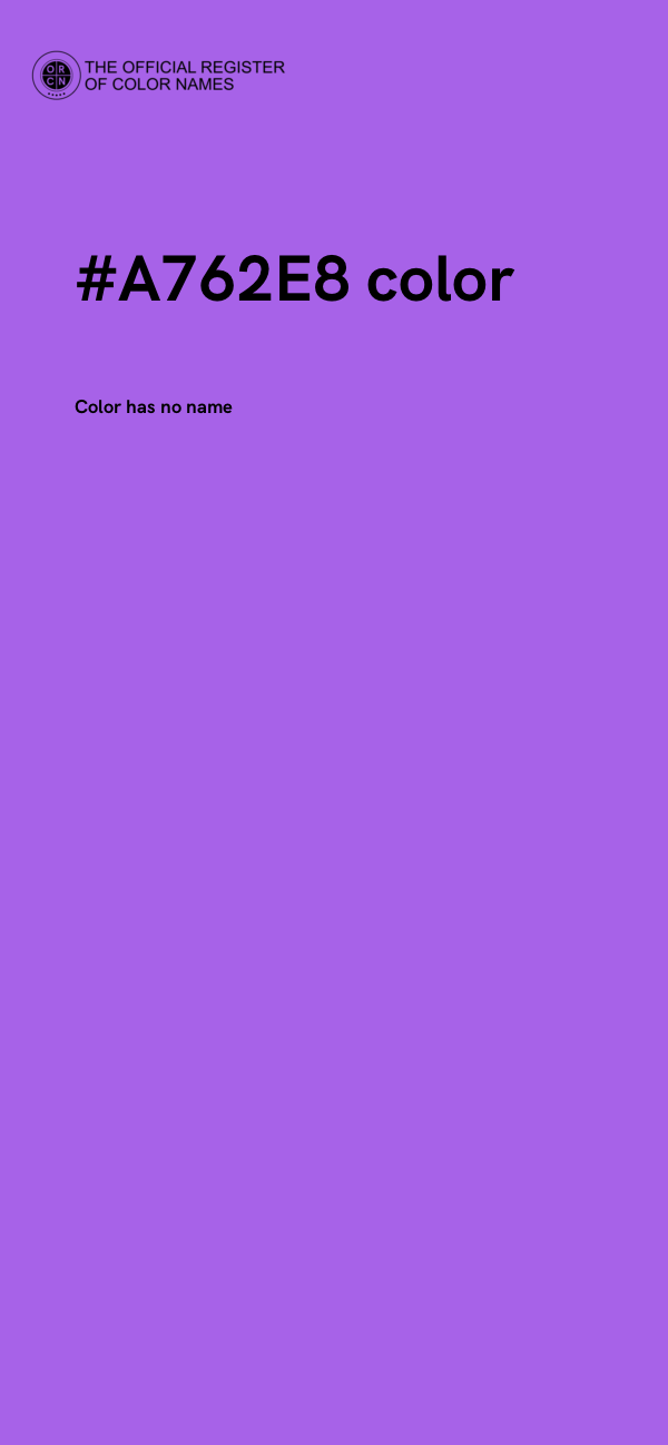 #A762E8 color image