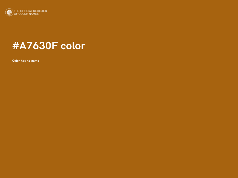 #A7630F color image