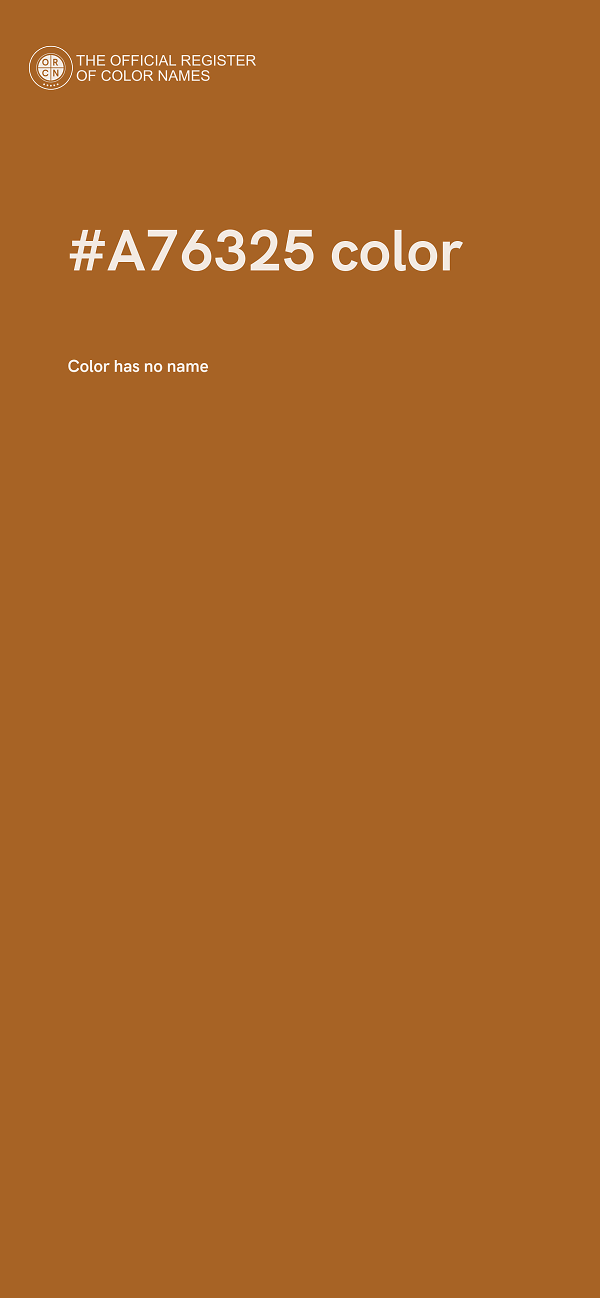#A76325 color image