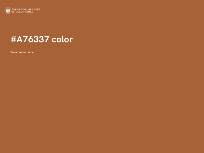 #A76337 color image