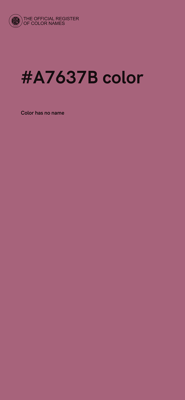 #A7637B color image