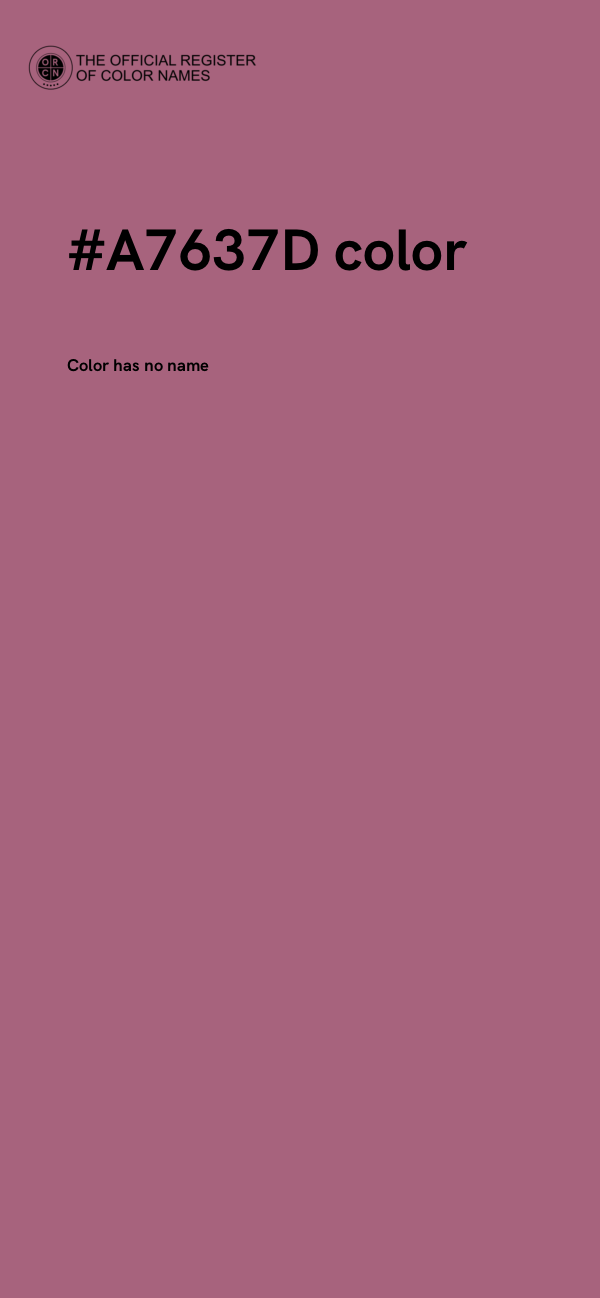#A7637D color image