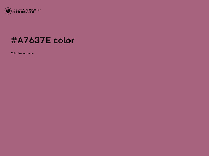 #A7637E color image