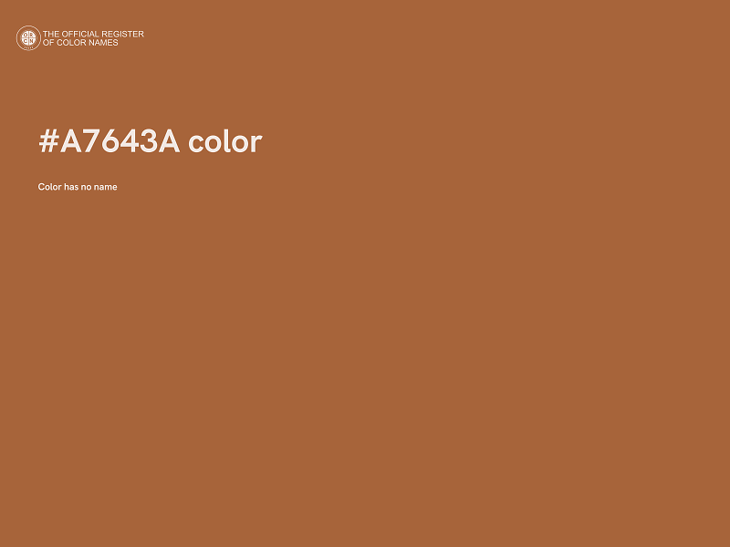 #A7643A color image