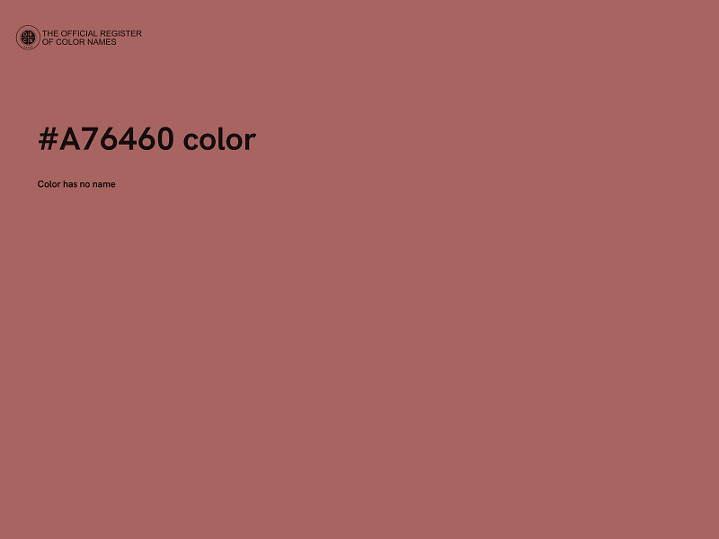 #A76460 color image