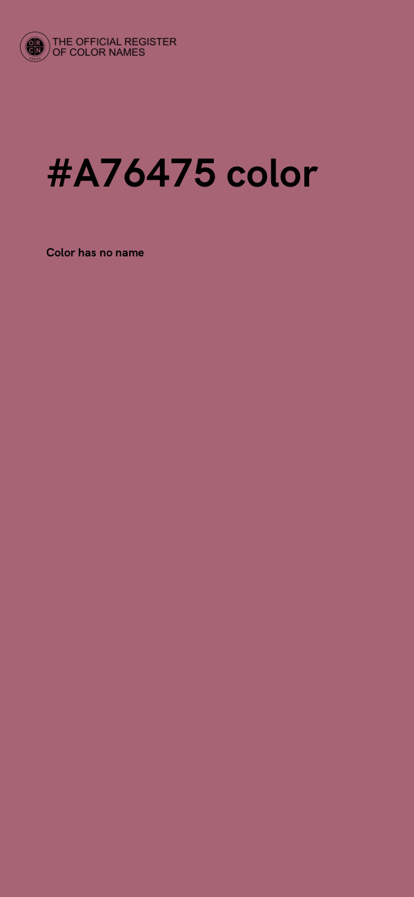 #A76475 color image