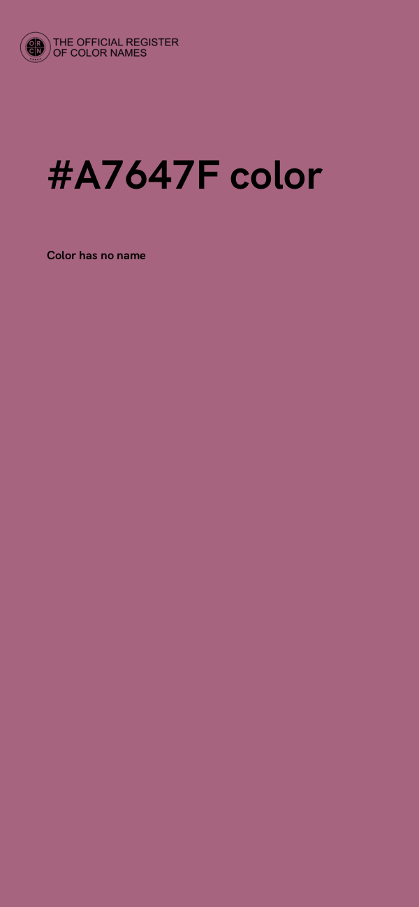 #A7647F color image