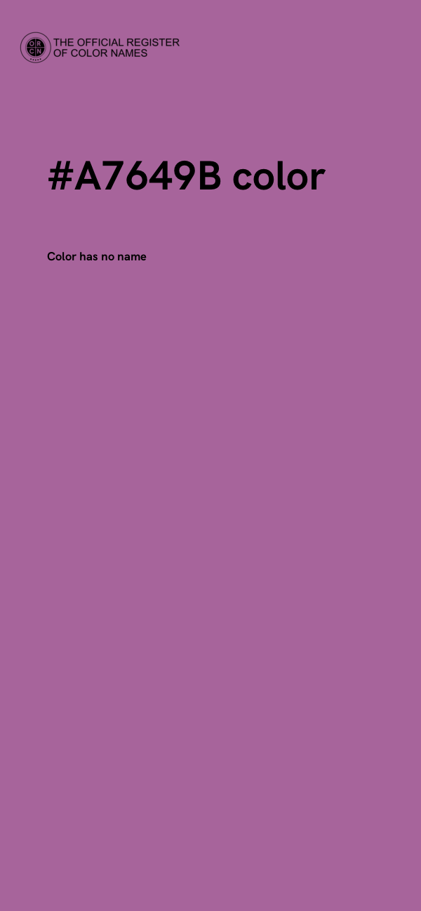 #A7649B color image
