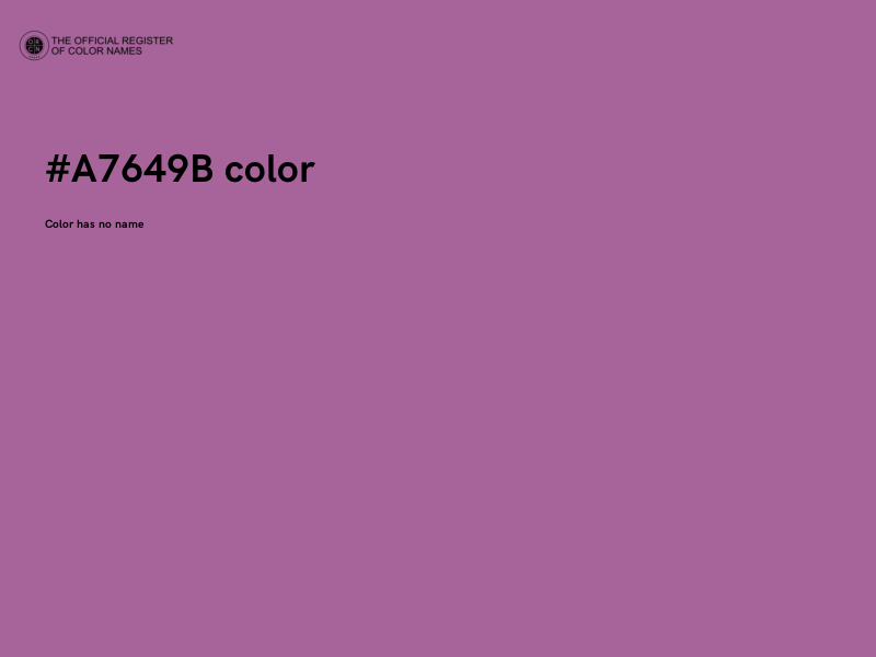 #A7649B color image