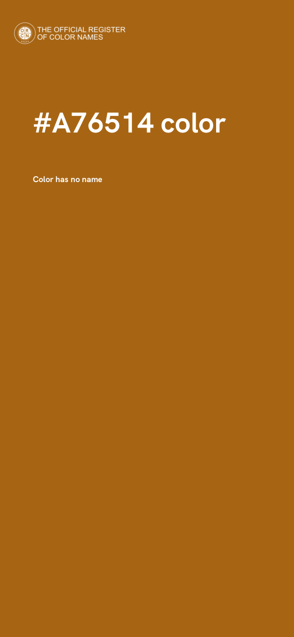 #A76514 color image