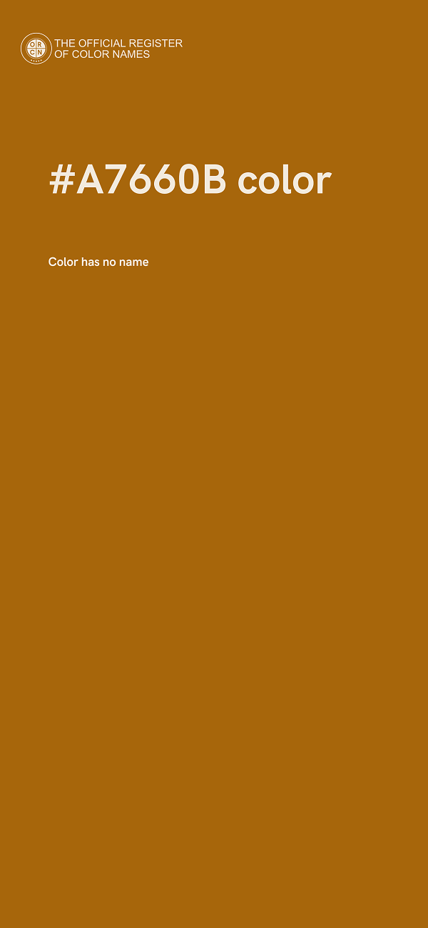 #A7660B color image