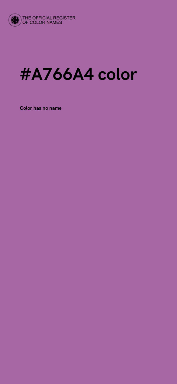 #A766A4 color image