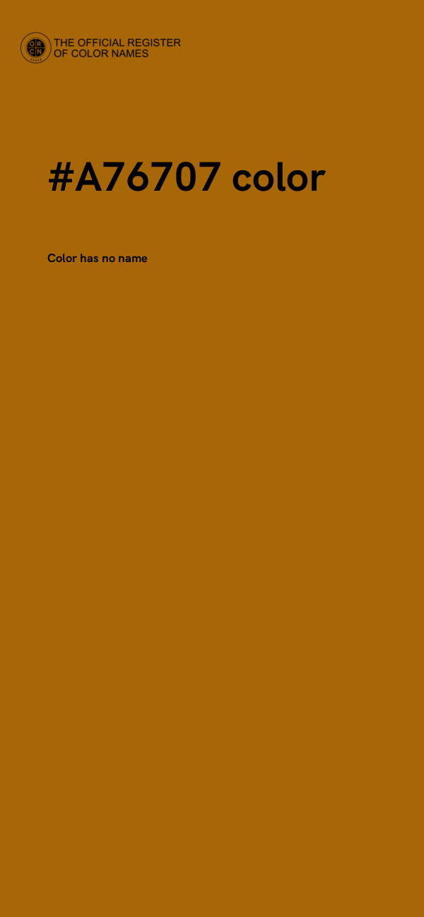 #A76707 color image