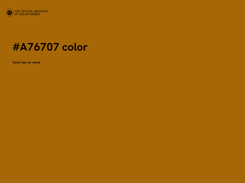 #A76707 color image