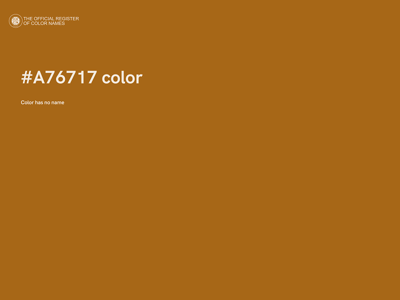 #A76717 color image