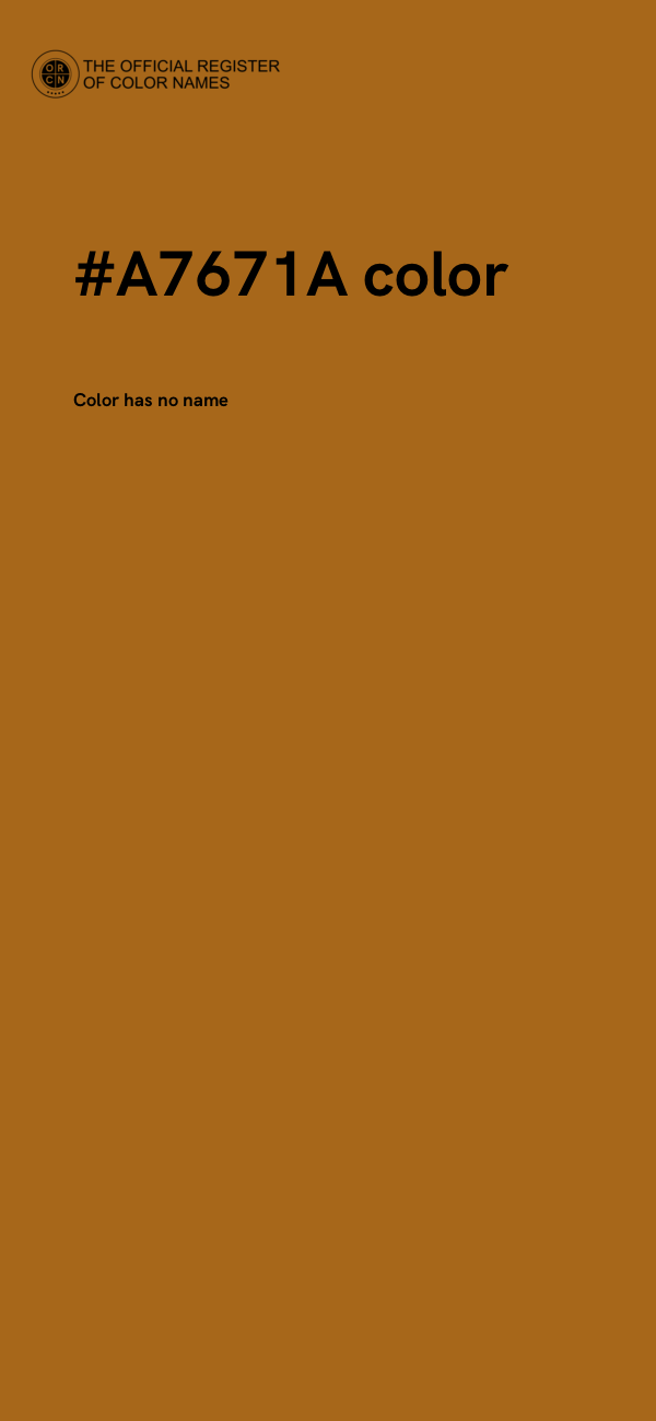 #A7671A color image