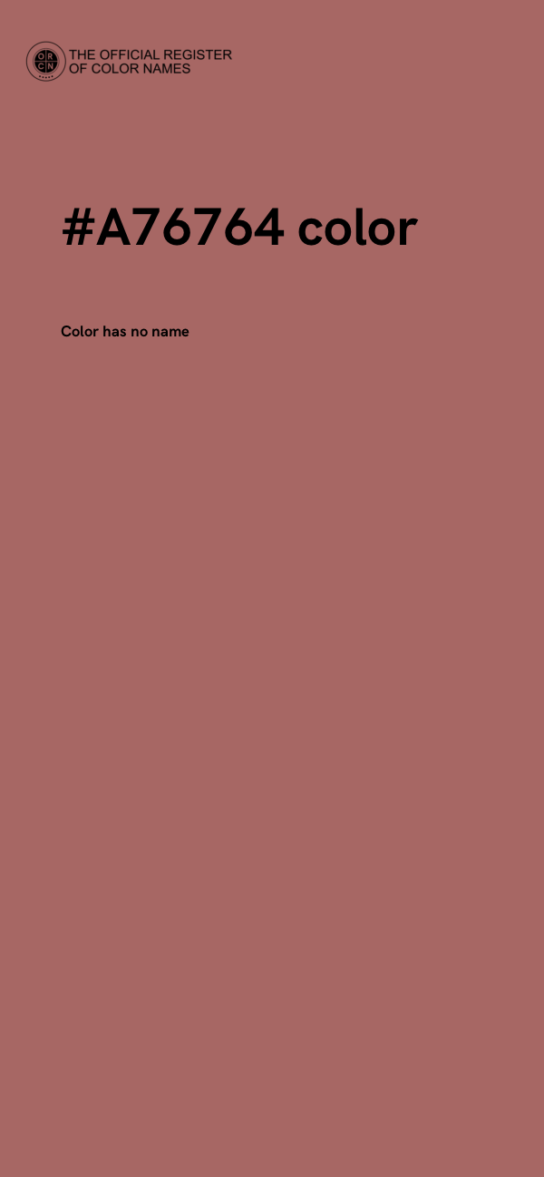 #A76764 color image