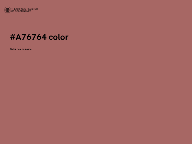#A76764 color image