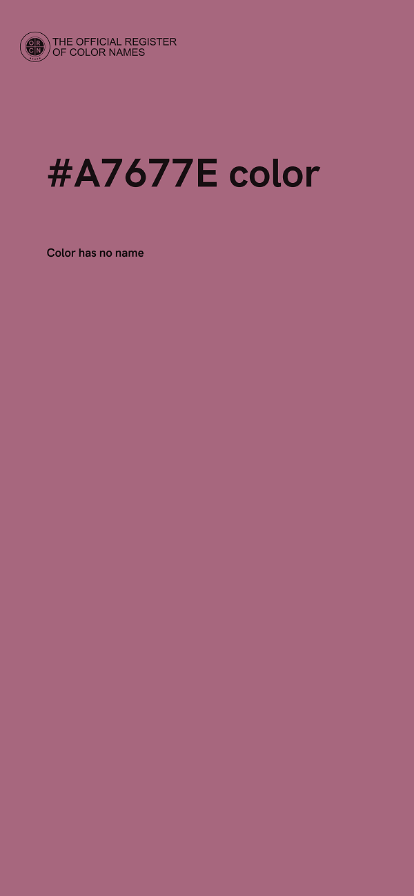 #A7677E color image