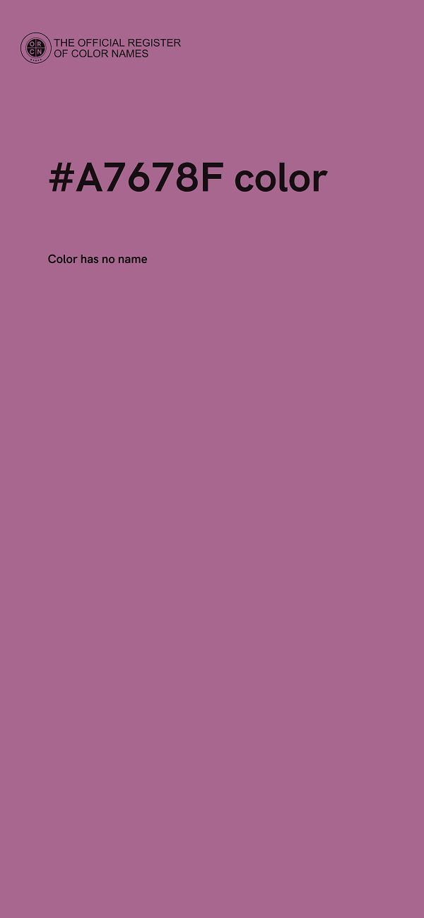 #A7678F color image