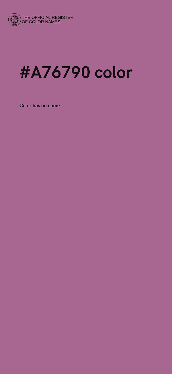#A76790 color image