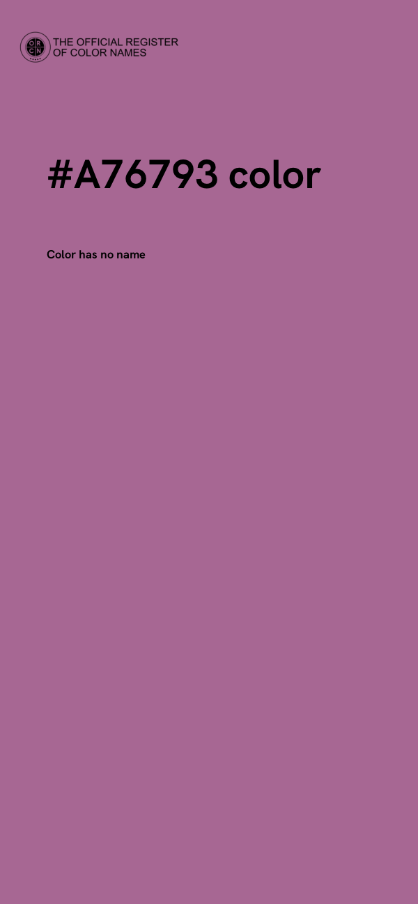 #A76793 color image