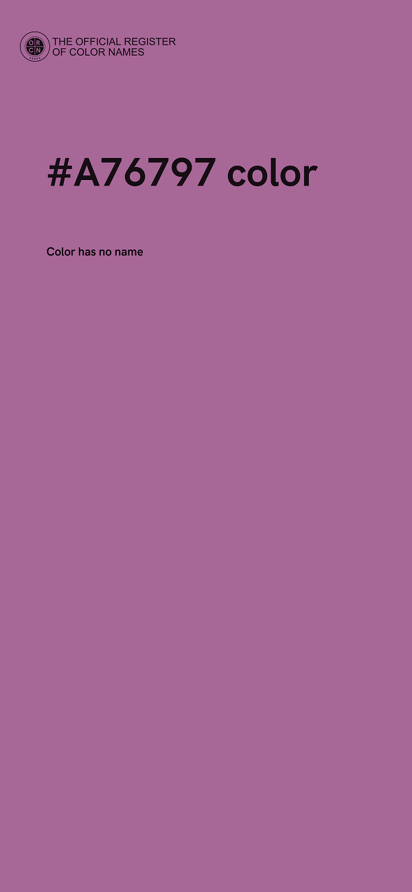 #A76797 color image