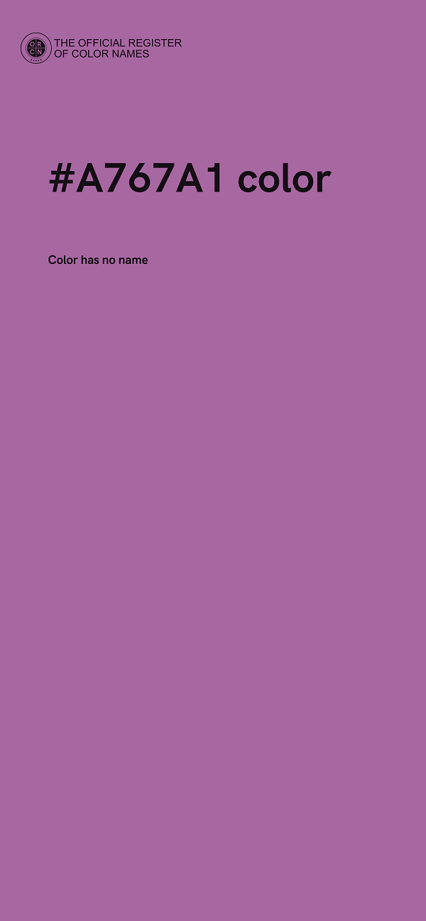 #A767A1 color image
