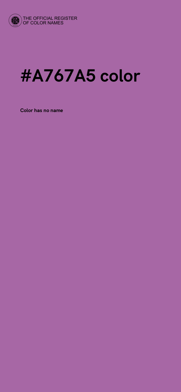#A767A5 color image