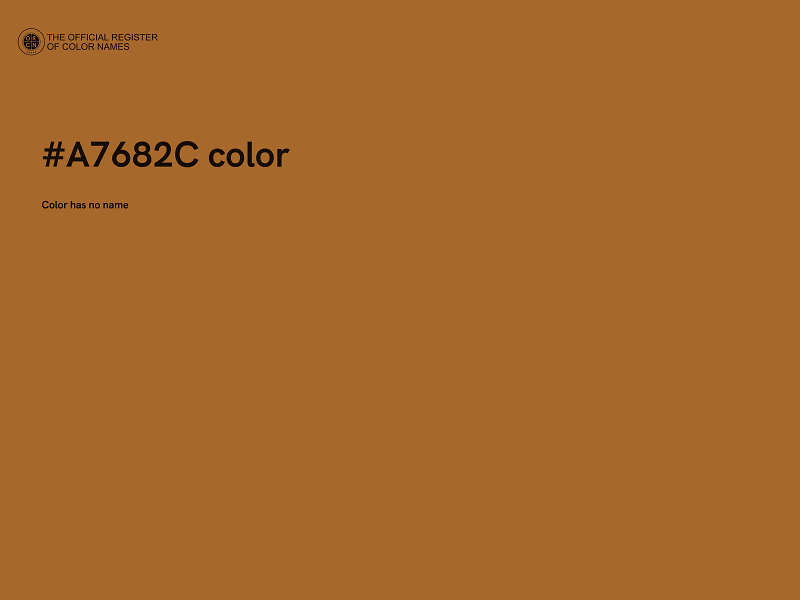 #A7682C color image