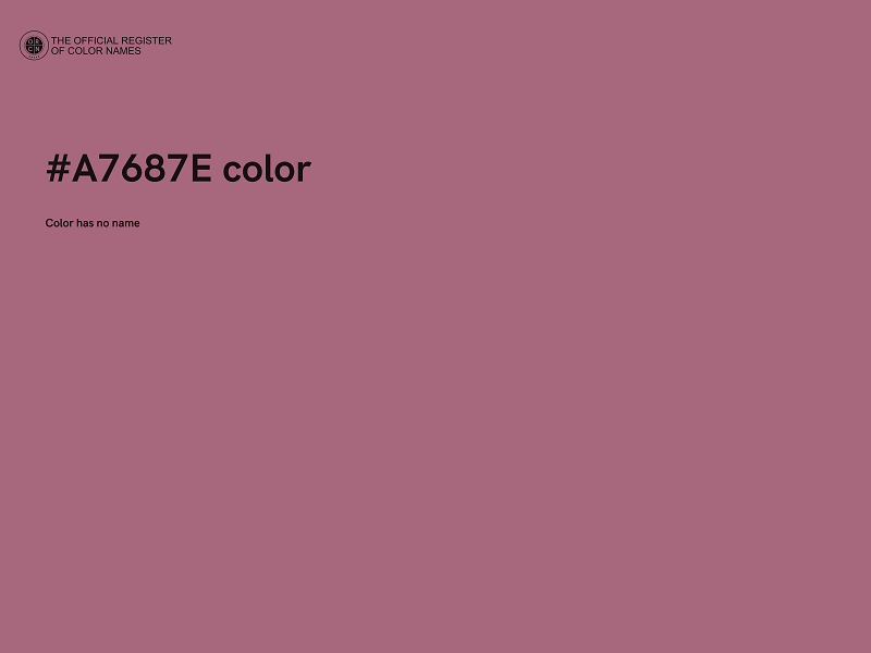 #A7687E color image