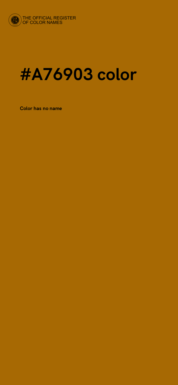 #A76903 color image