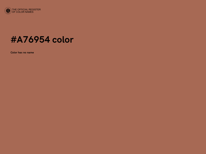 #A76954 color image