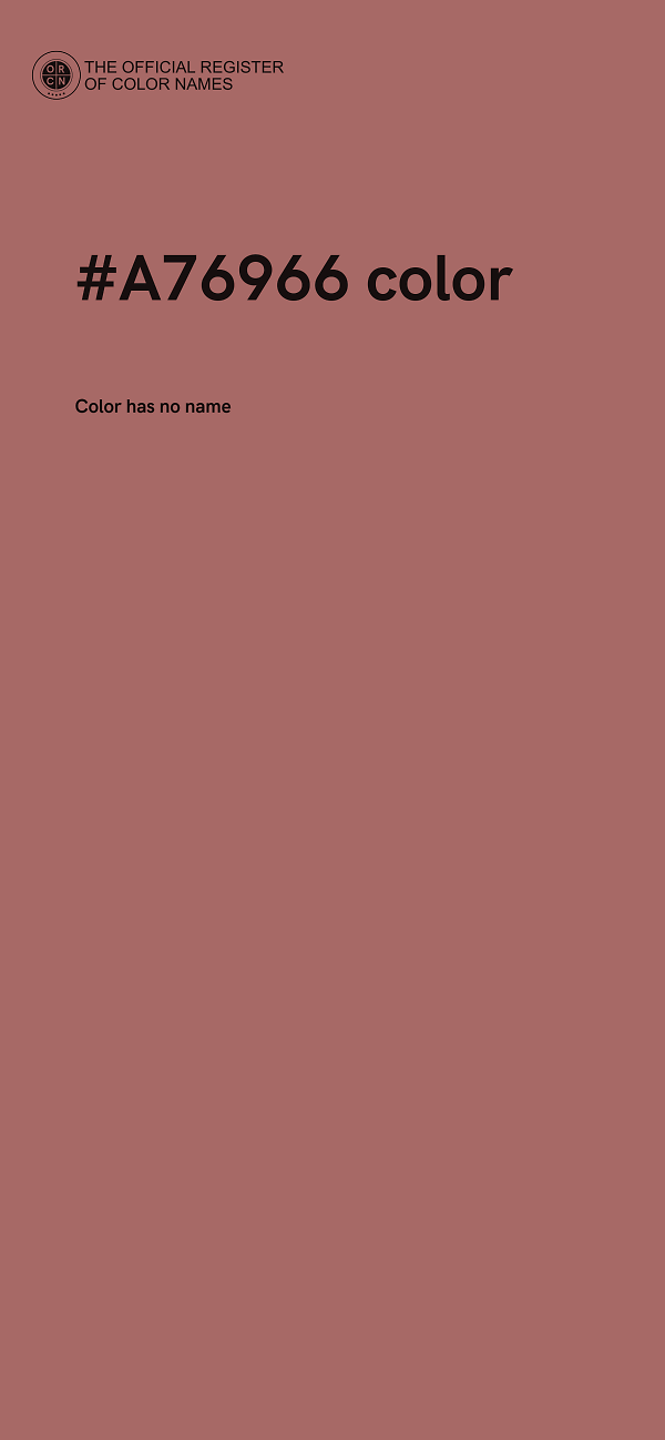 #A76966 color image