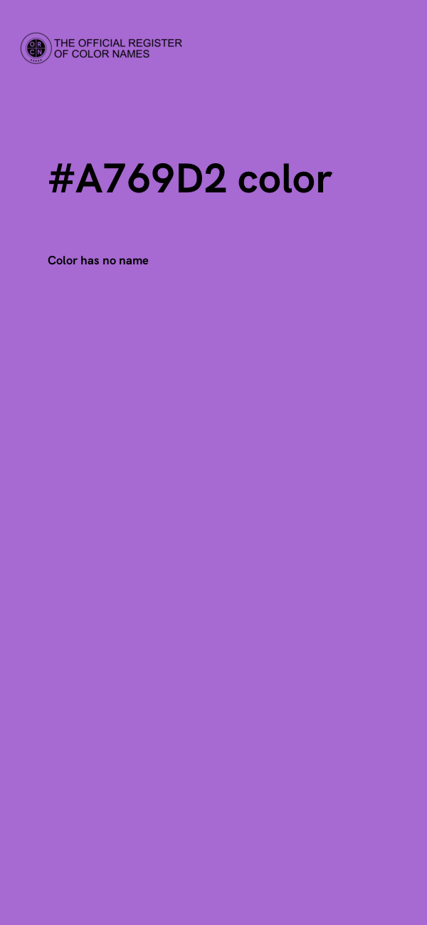 #A769D2 color image