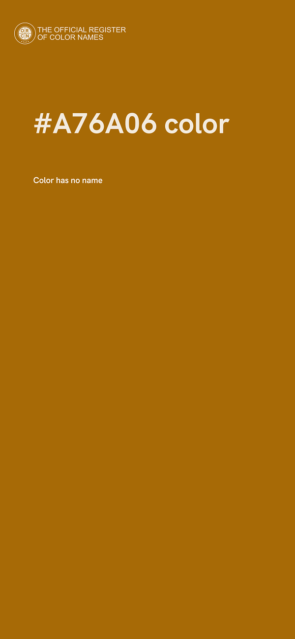 #A76A06 color image
